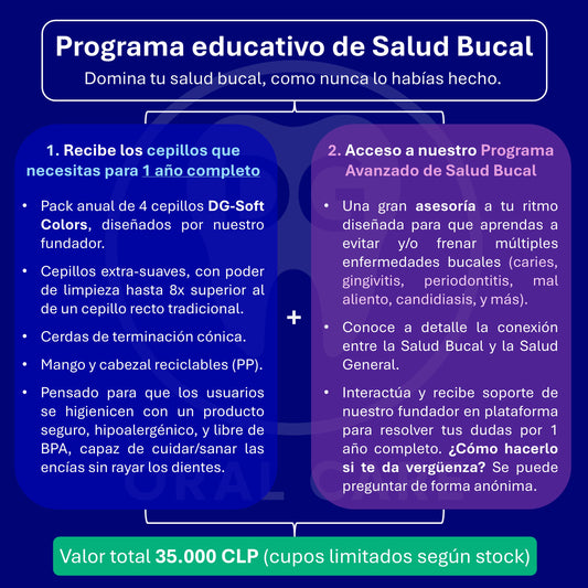 Programa educativo completo de Salud Bucal - Sistema para evitar/frenar daño bucal a tiempo.
