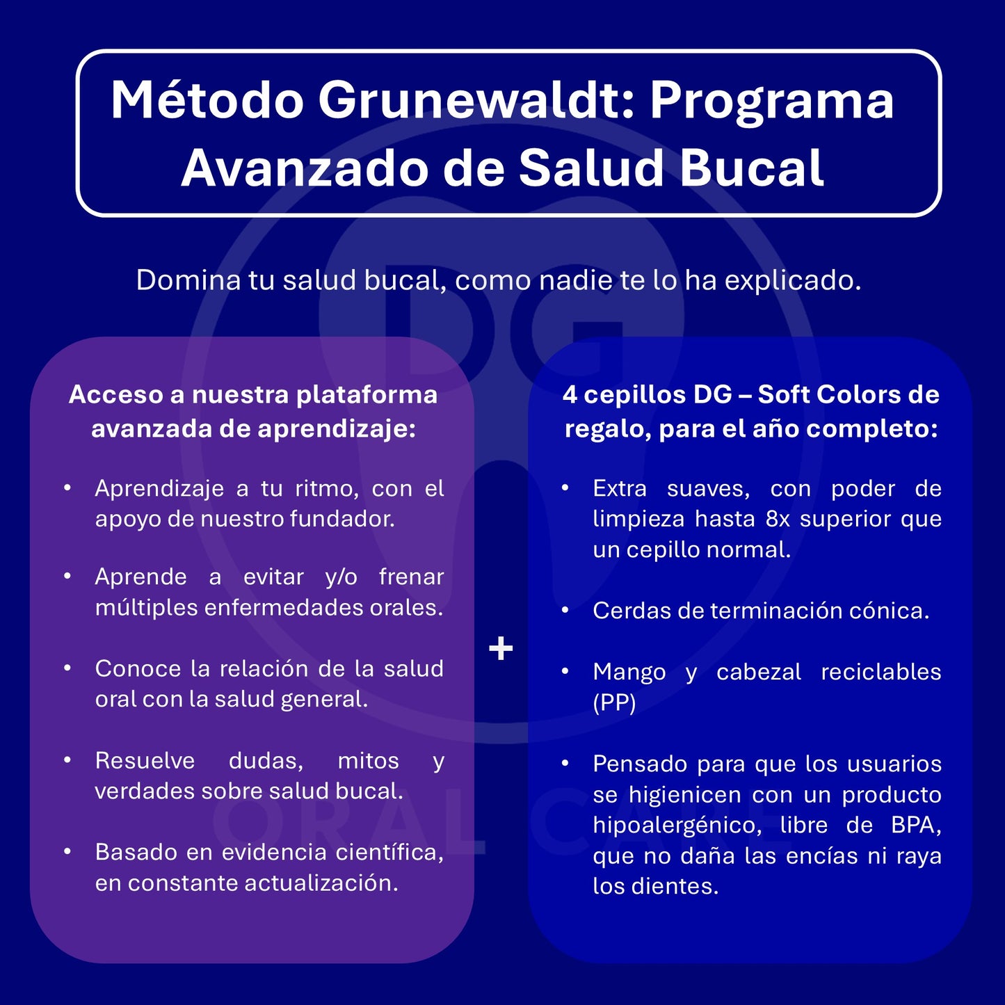 Método Grunewaldt: Programa Avanzado de Salud Bucal (1 año)